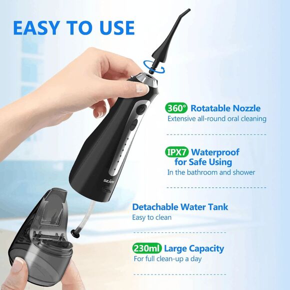 Water Flosser Waterpik Teeth Cleaner Cordless and Rechargeable - Picture 2 of 7